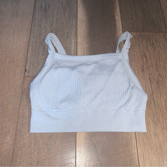 Aerie Offline Ribbed Cardio Most Support Sports Bra Gray Size Large - Picture 1 of 3